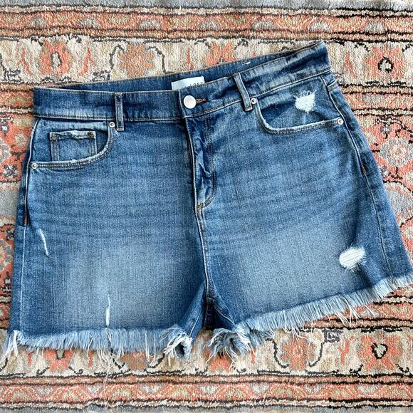 Ann Taylor LOFT Stretch Denim Raw Hem Cut-Off Shorts - Picture 1 of 11